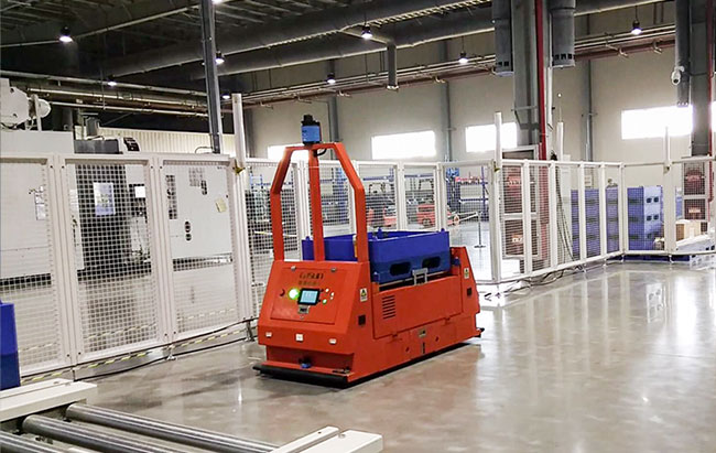 倉庫パレット交通機関のための物品取扱いAGV LGVのロボット ローラー コンベヤー